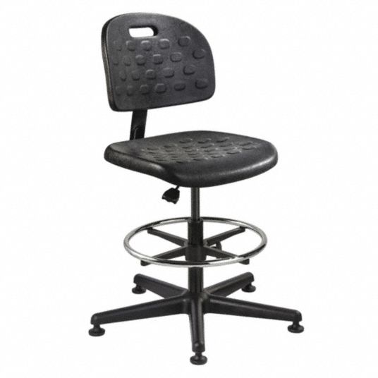 BEVCO Drafting Chair, Drafting Chair, Black, Plastic, 22 in to 31 in ...