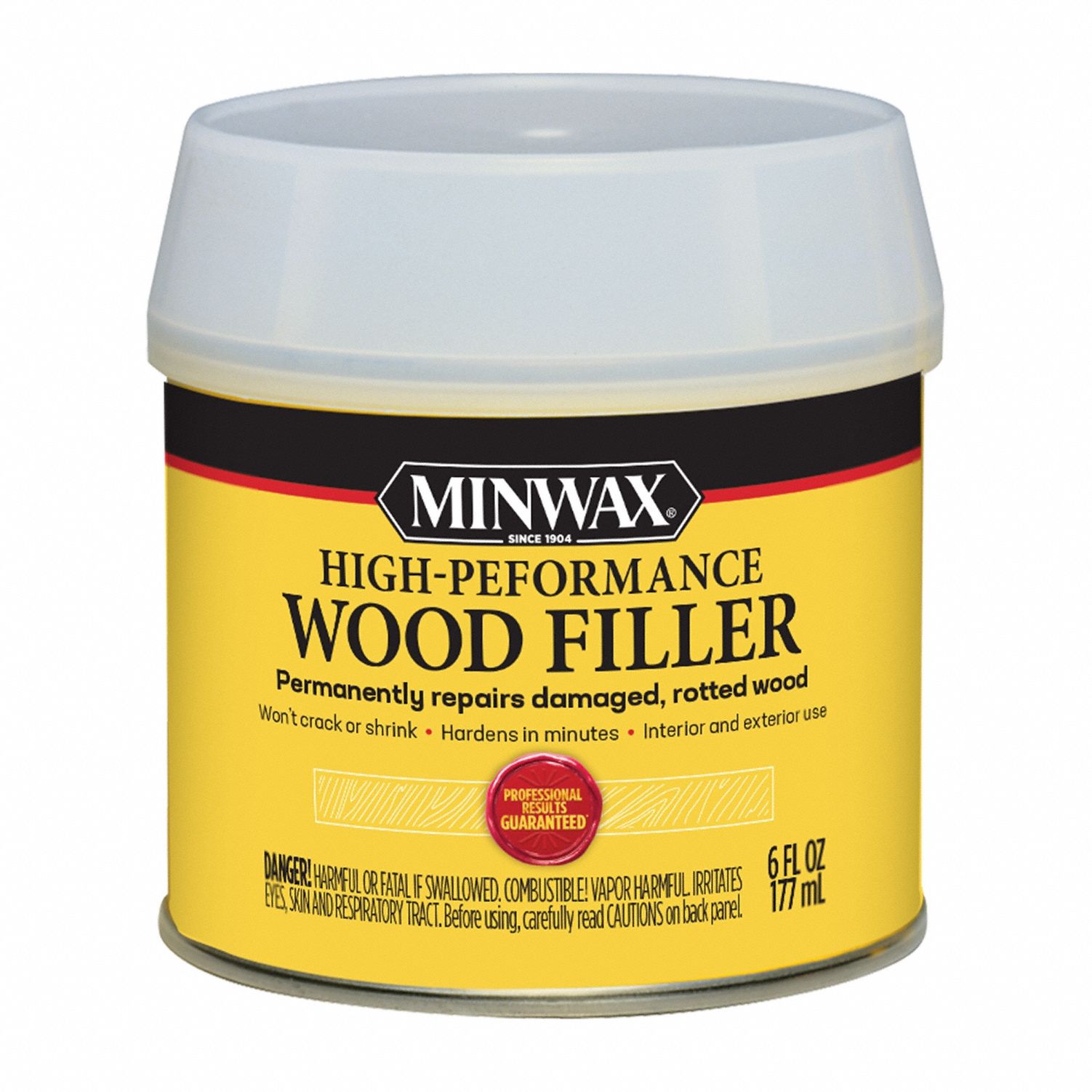 Wood Filler: 6 oz Container Size, Tub, Natural, Wood Filler