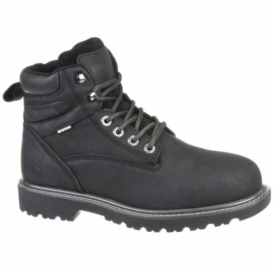 Wolverine boots store steel toe black