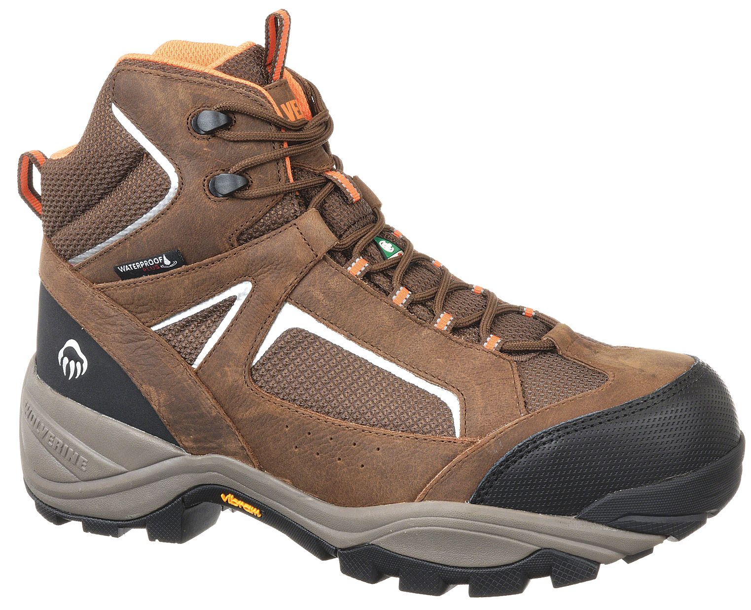 WOLVERINE Hiker Boot, 8-1/2, M, Men's, Brown, Composite Toe Type, 1 PR ...