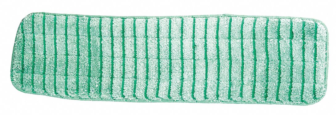 Mop Pad, Green, Microfiber, PK12