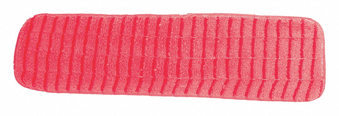 Mop Pad, Red, Microfiber, PK12
