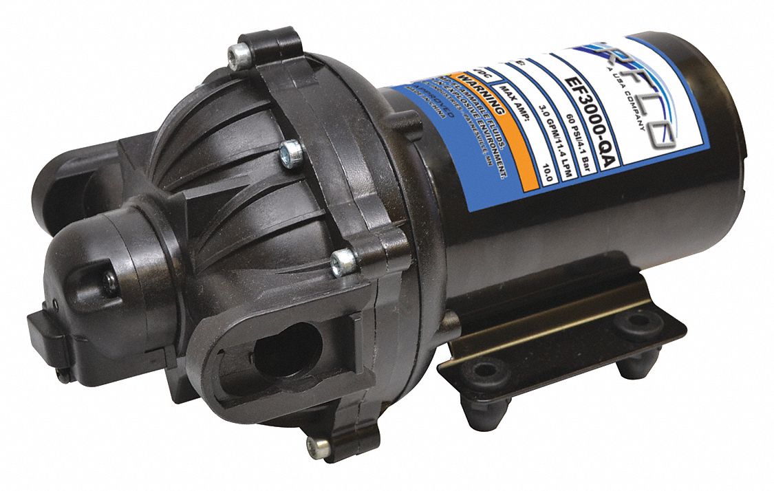 Electric Sprayer Pump: 3/4 in QC, 12V DC, 3 gpm Max. Flow, 60 psi Max. Pressure - Pumps