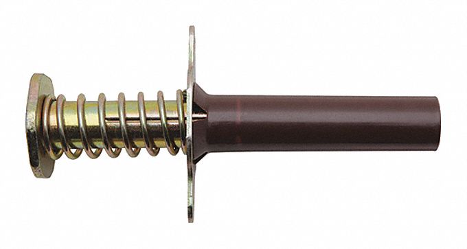 Threaded Rod Anchor: 1/4 in Dia, 3 3/8 in Body Lg, 1/4"-20 Thread Size, Steel, Zinc Plated, 100 PK