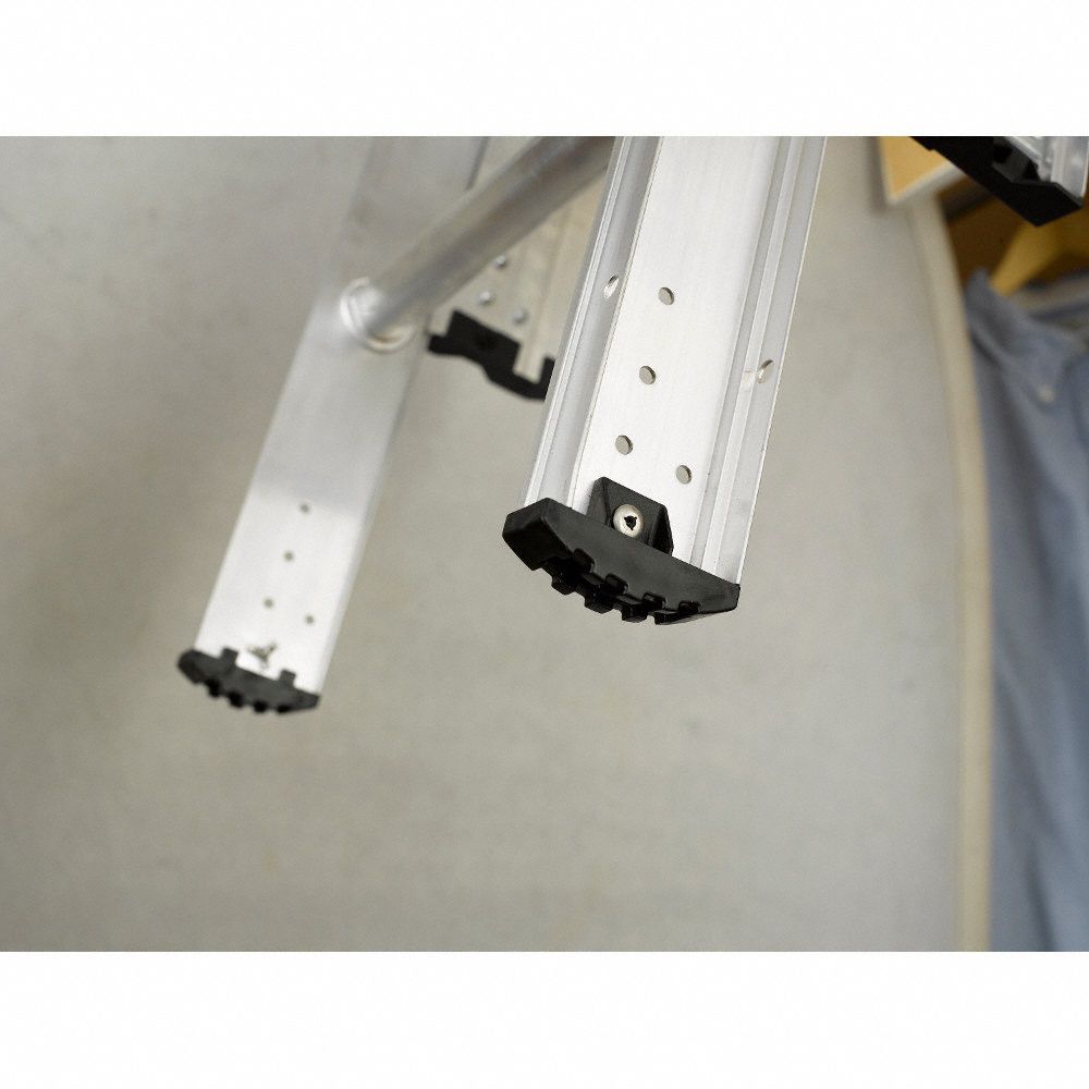 WERNER Aluminum Attic Ladder, 7 ft to 9 ft 10 in Ceiling Height Range