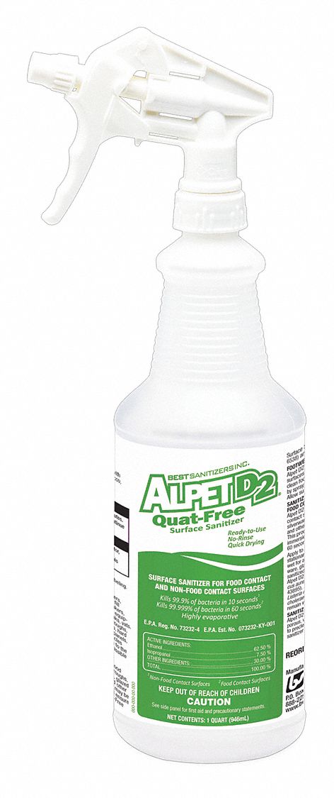 CLEANER, DISINFECTANT AND SANITIZER, TRIGGER SPRAY BOTTLE, READY TO USE, 12 PK