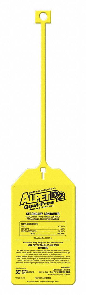 Bottle Hang Tag Plastic