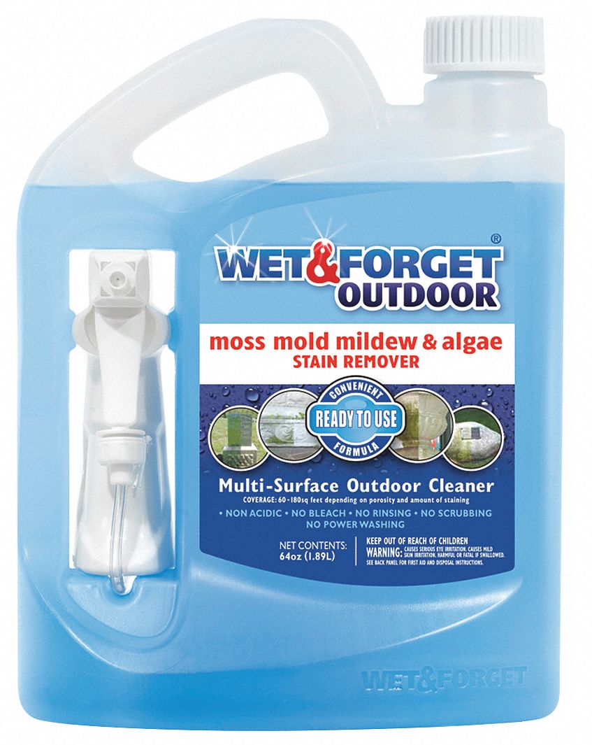 Wet & Forget Disinfectant Cleaner, Mold + Mildew, Indoor - 0.5 gallon (64 oz) 1.89 l