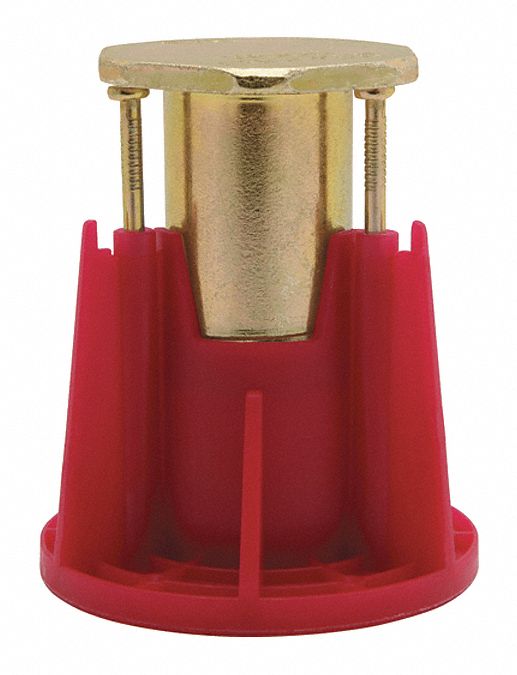 Threaded Rod Anchor: 5/8 in Dia, 2 in Body Lg, 5/8"-11 Thread Size, Steel, Zinc Plated, 100 PK