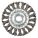 WIRE WHEEL BRUSH, STEEL STRINGER BEAD, 4 IN DIAMETER X ½ IN W, 5/8