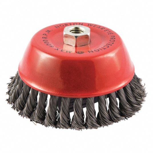 6 Nylon Wire Cup Brush - 5/8-11 Arbor Hole