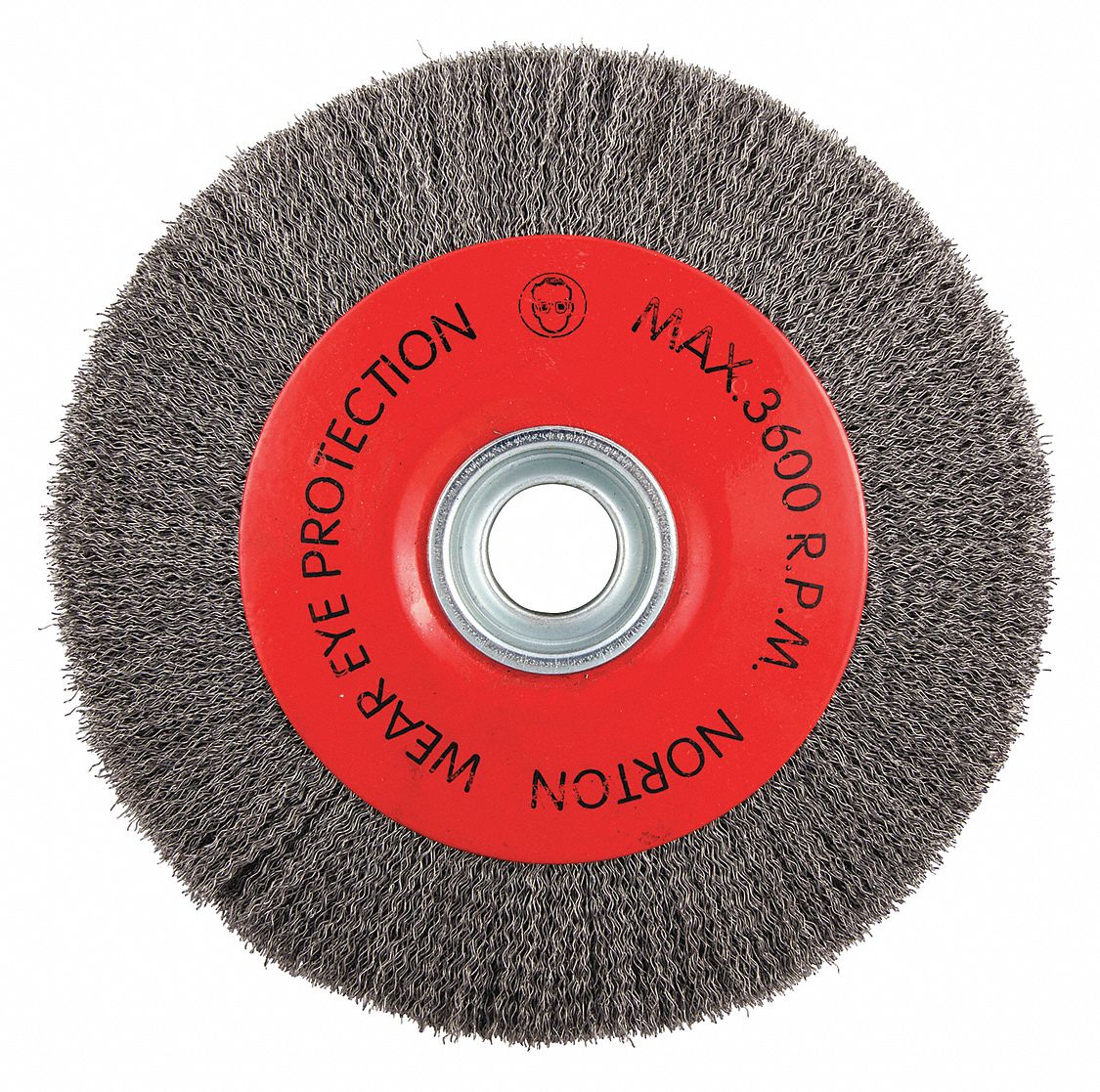 NORTON, 10 in Brush Dia., 3/4 in Arbor Hole, Wire Wheel Brush 416M05
