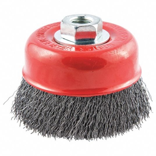 4 x 5/8-11 Crimped Wire Cup Brush (Carbon Steel)