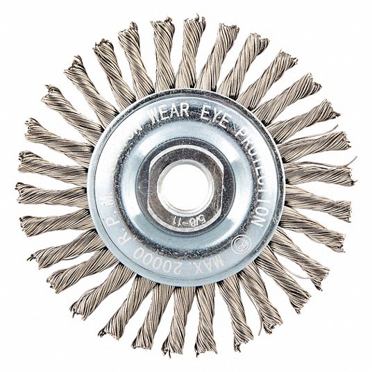 Norton | Gemini Wheel Brush: 4 Wheel Dia, Stringer Bead - Stainless Steel, 20,000 RPM | 10-Pack | Part #66252838998