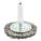 WIRE WHEEL BRUSH, CRIMPED STEEL, 1½ IN DIAMETER X ¼ IN W, ¼ IN SHANK, 0.008 IN FILL