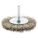 WIRE WHEEL BRUSH, CRIMPED STAINLESS STEEL, 3 IN DIAMETER X 7/16 IN W, ¼ IN SHANK