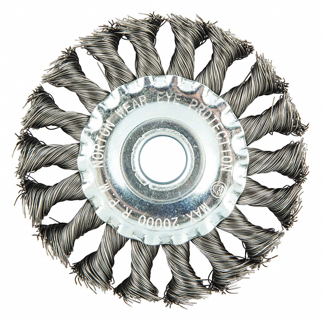 WIRE WHEEL BRUSH,ARBOR HOLE MOUNT