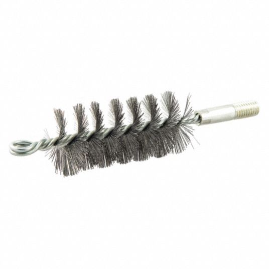 NORTON, Spiral Tube Brush, 1/2 in Brush Lg, Double Spiral Brush