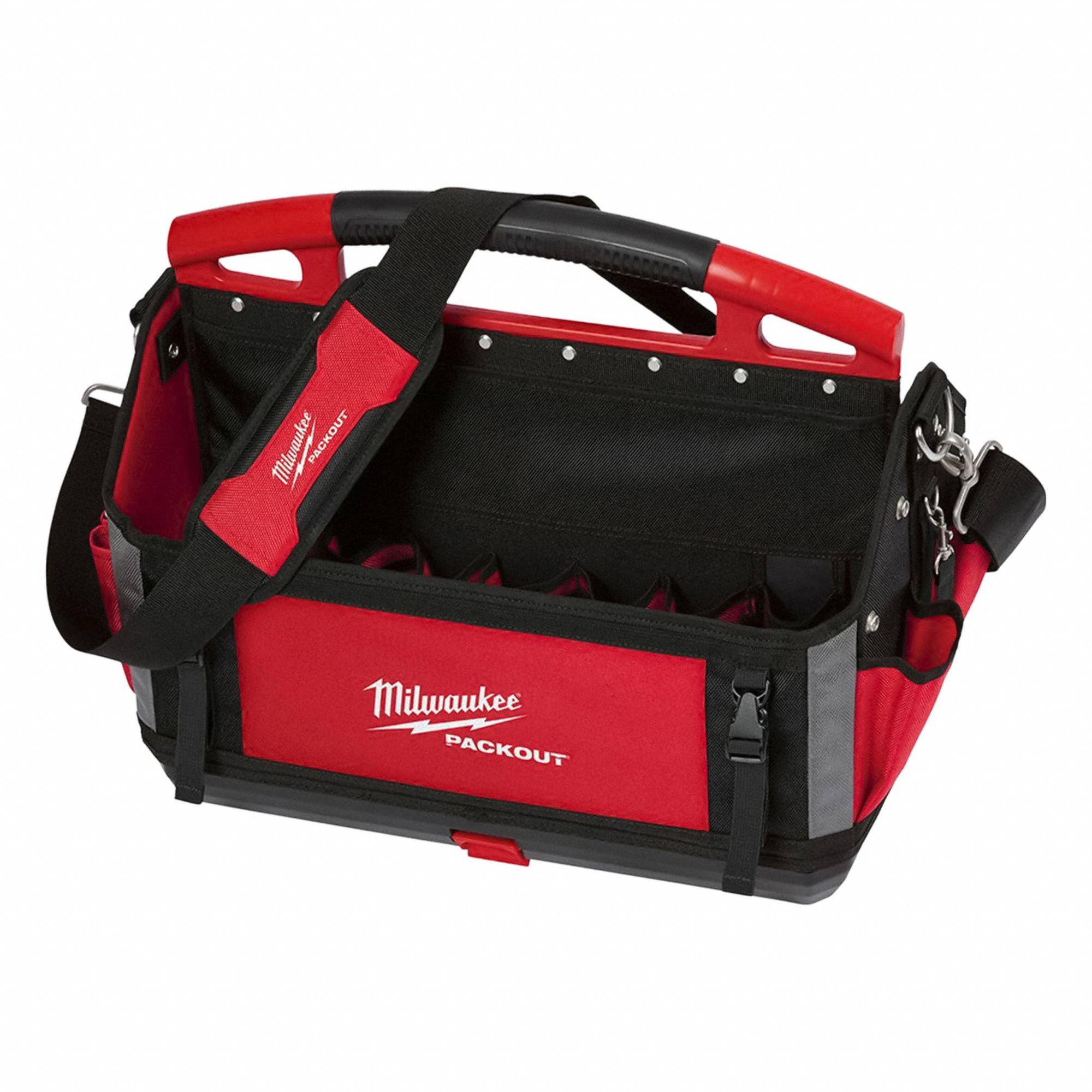 TOOL TOTE,RED/BLACK,32 POCKETS,20" D