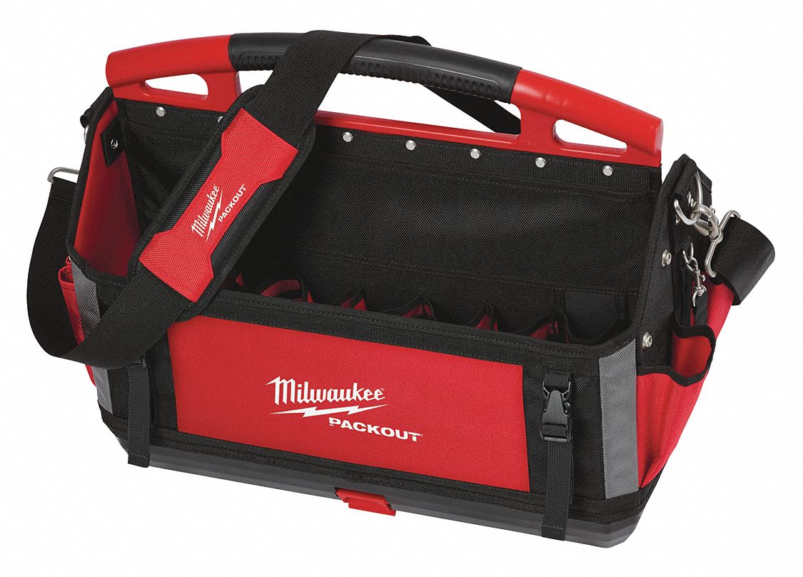 TOOL TOTE,RED/BLACK,32 POCKETS,20