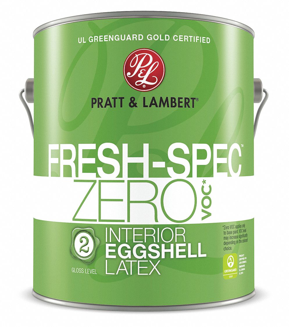 PRATT & LAMBERT Eggshell Interior Paint, Latex, Agate Gray, 1 gal