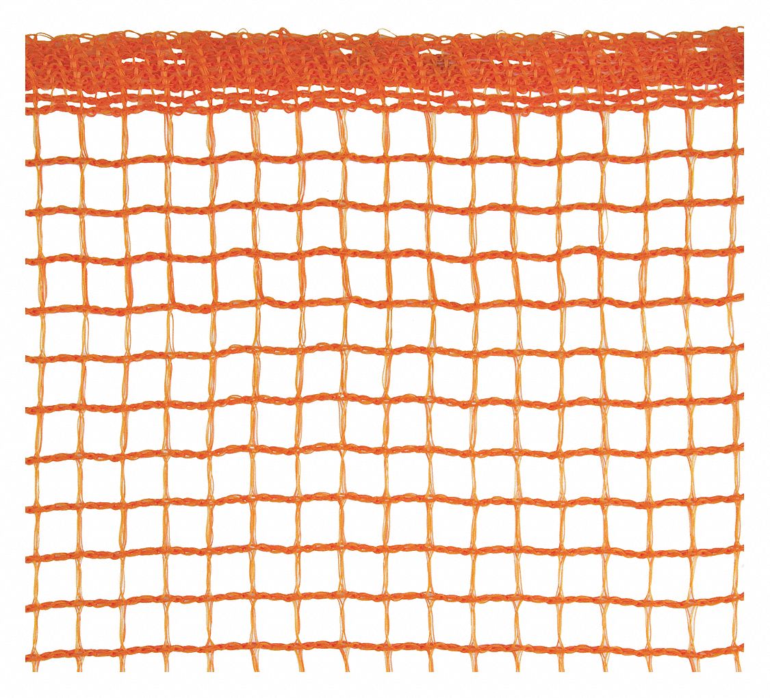 Scaffolding Netting: 4 ft Ht, 150 ft Lg, Orange