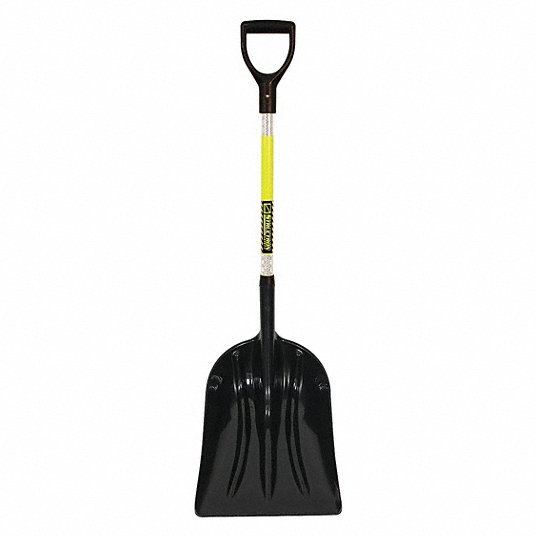 Scoop Shovel: 29 in Handle Lg, Polycarbonate, 14 1/4 in Blade Wd, Straight
