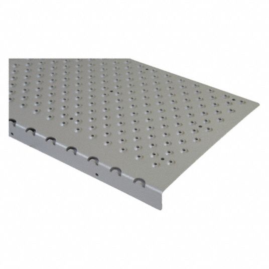 Raised Discs, Aluminum, Stair Nosing 417T86NSN129048GY0 Grainger