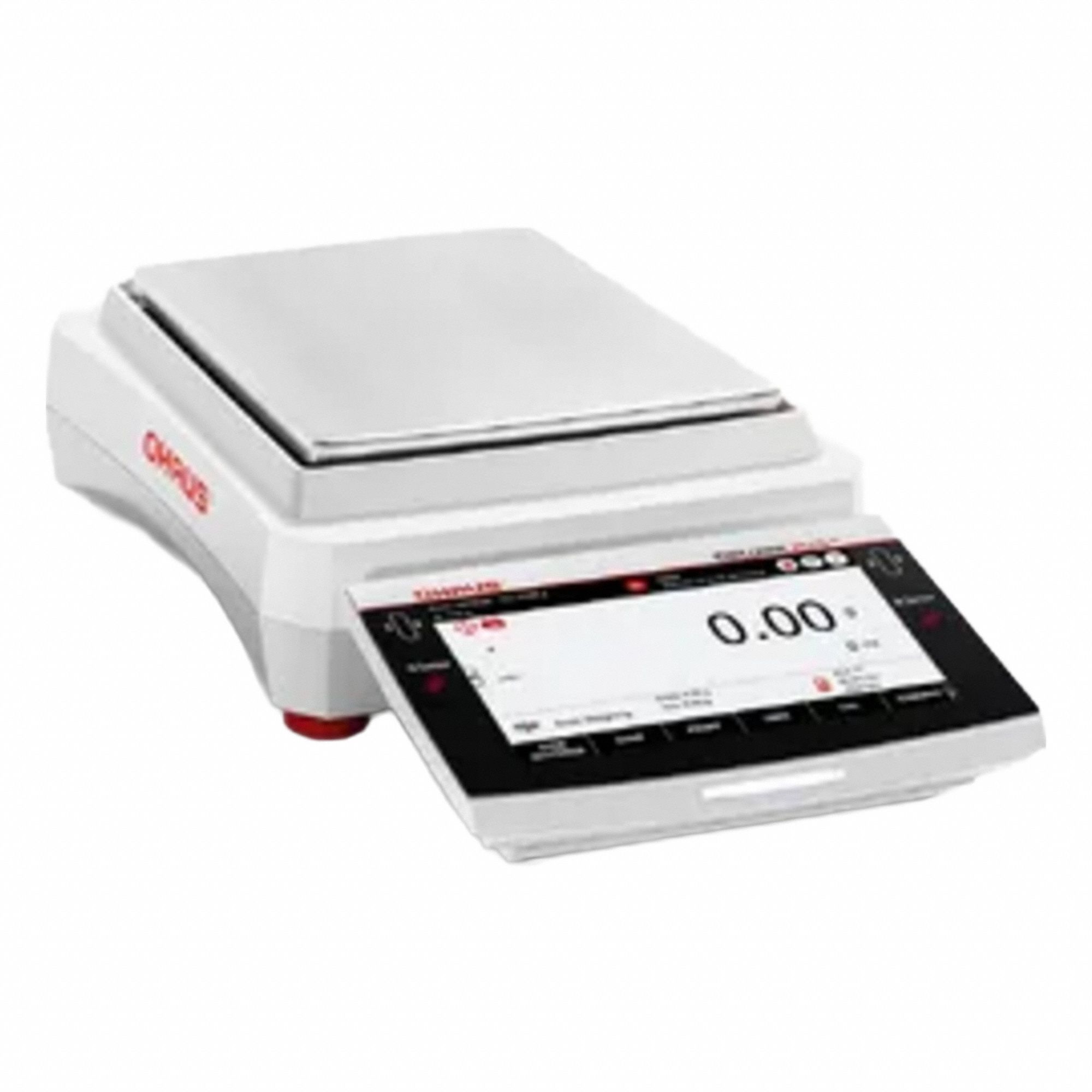 OHAUS Lab Scale: 2,200 g Capacity, 0.01 g Readability, ct/dwt/g/gr/kg/lb/oz/ozt, 0.02 g Linearity (MPN EXP2202N). Key specifications — Brand: OHAUS; Display Type: TFT Touchscreen.