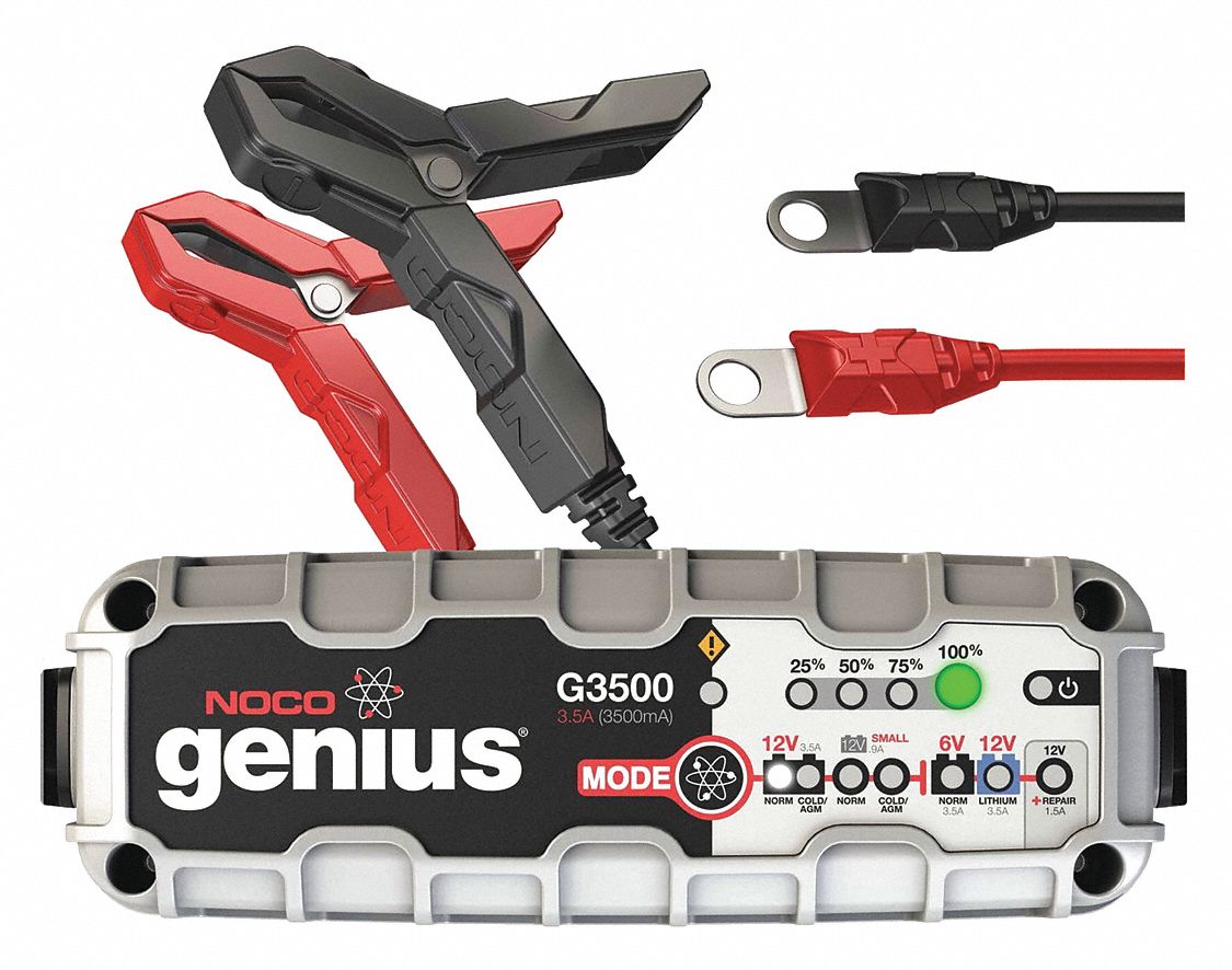 NOCO Automatic/Manual Battery Charger, Charging, Maintaining 417Y56