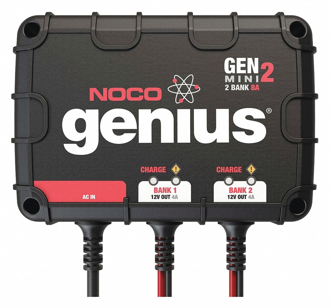 NOCO Automatic/Manual Battery Charger, Charging, Maintaining 417Y62