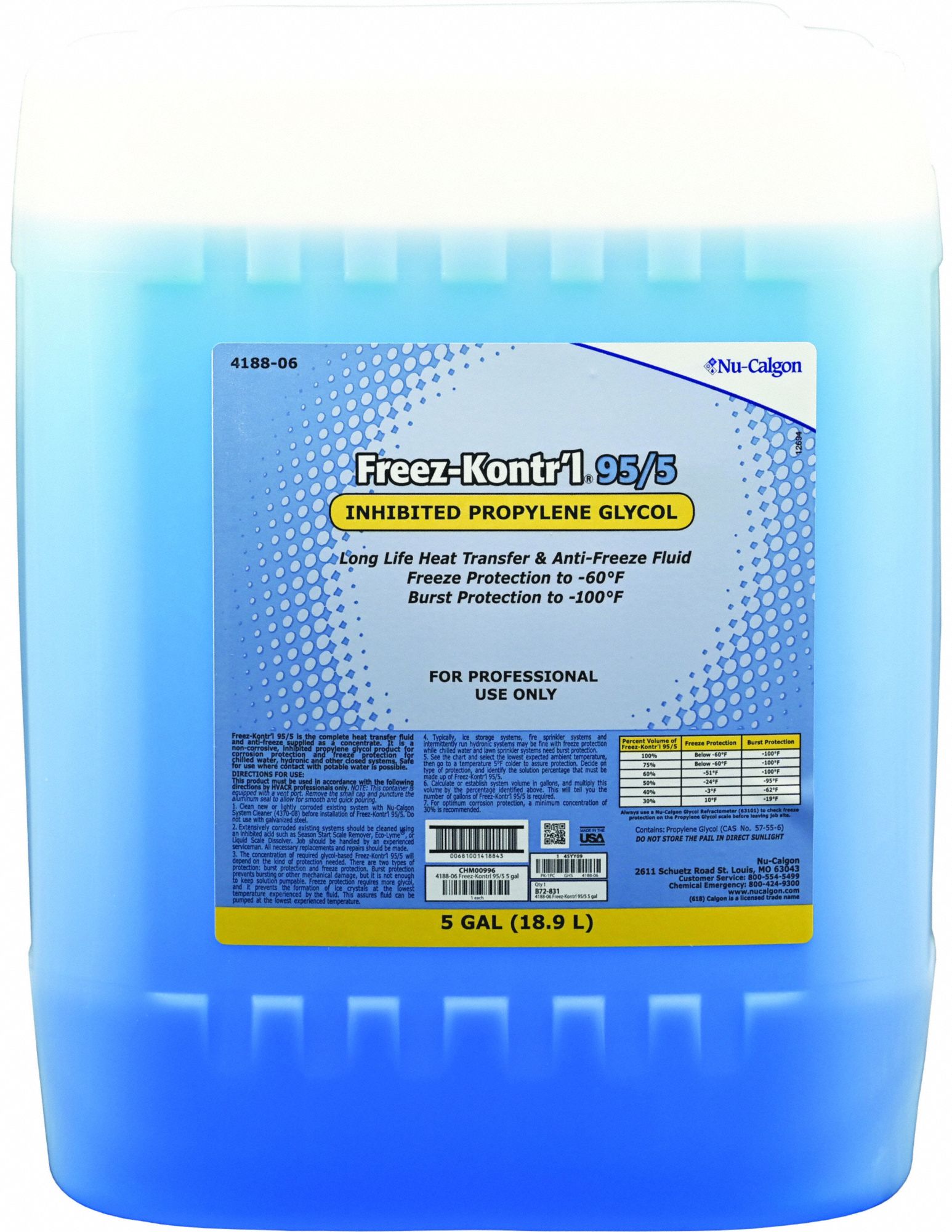 NU-CALGON, Freez-Kontr'l 95/5, 95% Concentration, Freeze