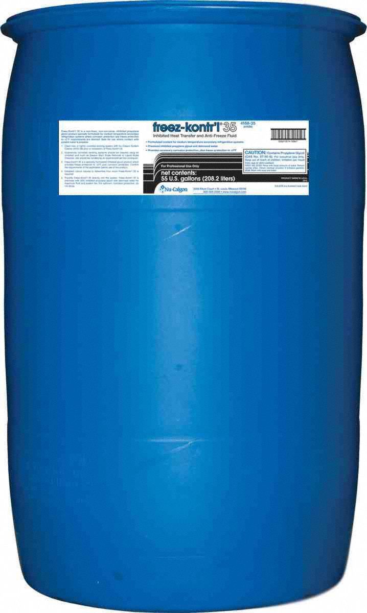 Freeze Protectant: Freez-Kontr'l 35, 35% Concentration, Blue, 55 gal Drum, -60°F to 230°F