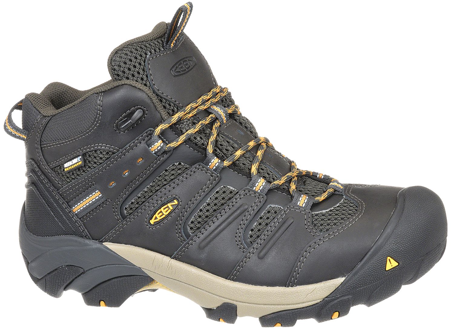 KEEN Hiker Boot, 11, D, Men's, Raven/Tawny Olive, Steel Toe Type, 1 PR ...