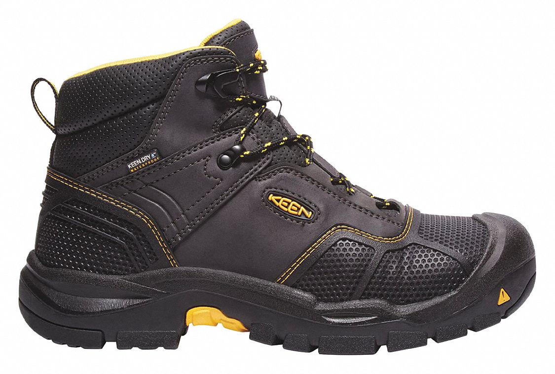 keen black steel toe shoes