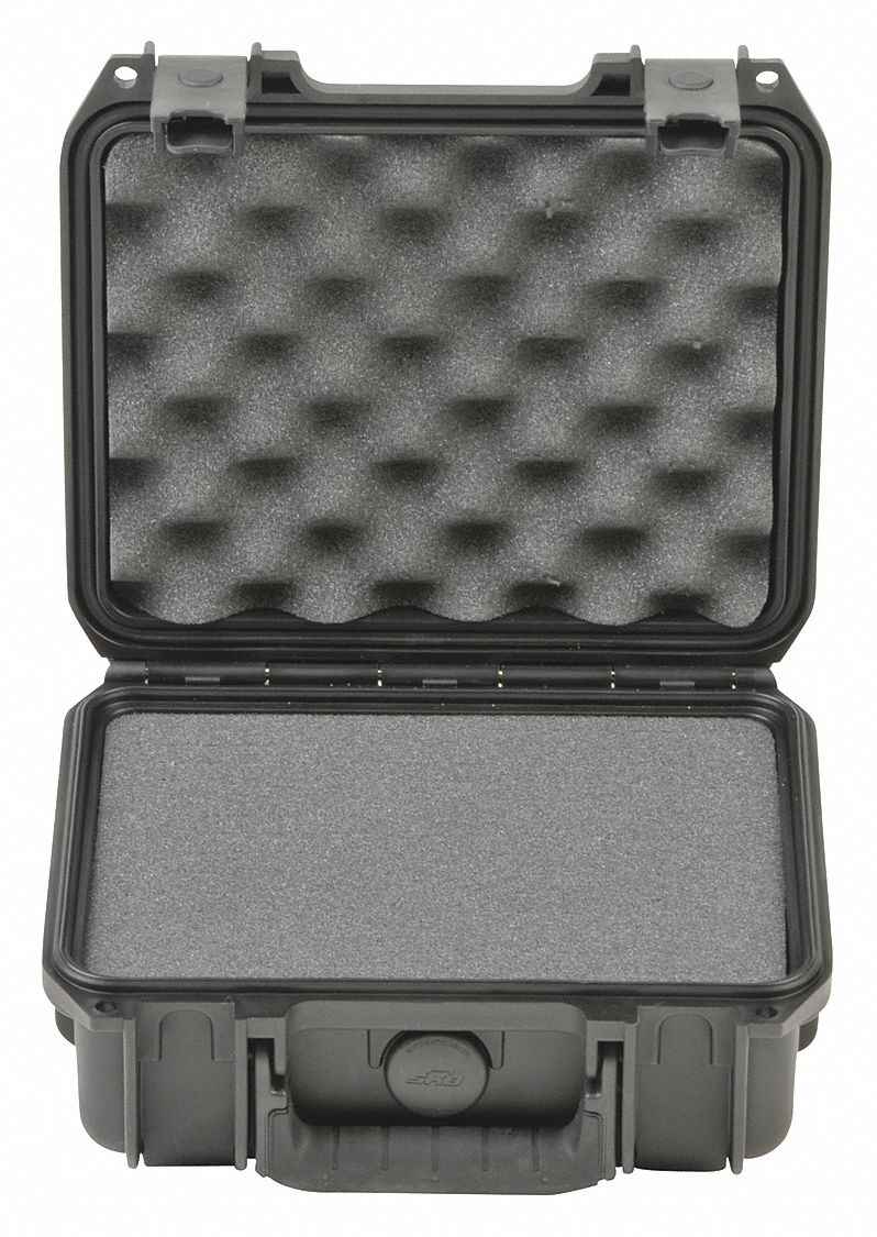 Protective Case: 7 3/8 in x 9 1/2 in x 4 1/8 in Inside, Pick and Pluck, Black, Stationary