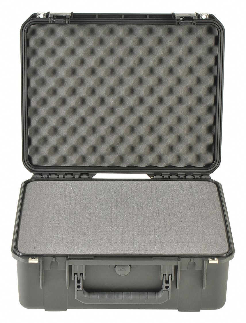 Protective Case: 14 1/2 in x 19 in x 8 in Inside, Pick and Pluck, Black, Stationary, 9 lb Wt