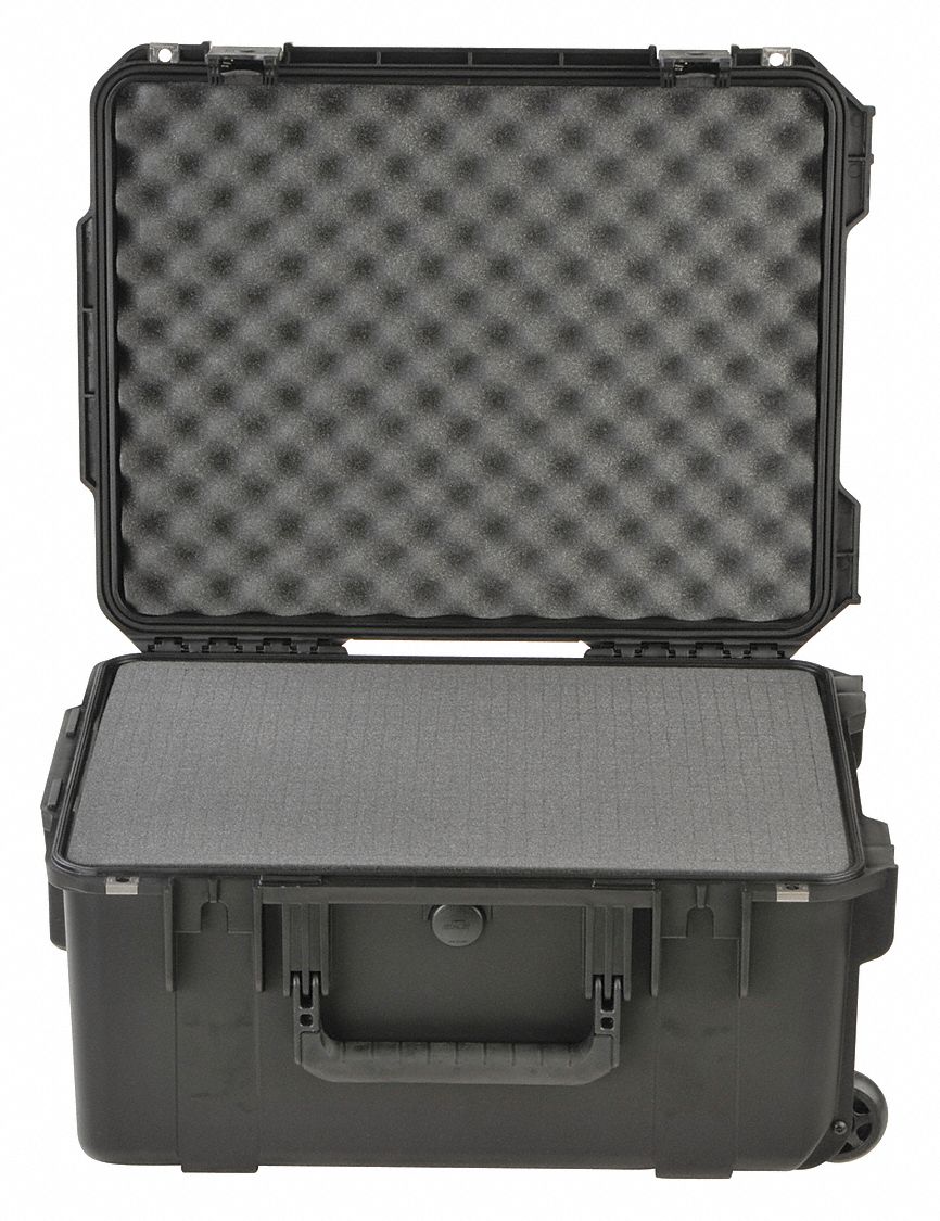 Protective Case: 15 1/2 in x 20 1/2 in x 10 1/8 in Inside, Pick and Pluck, Black, Mobile