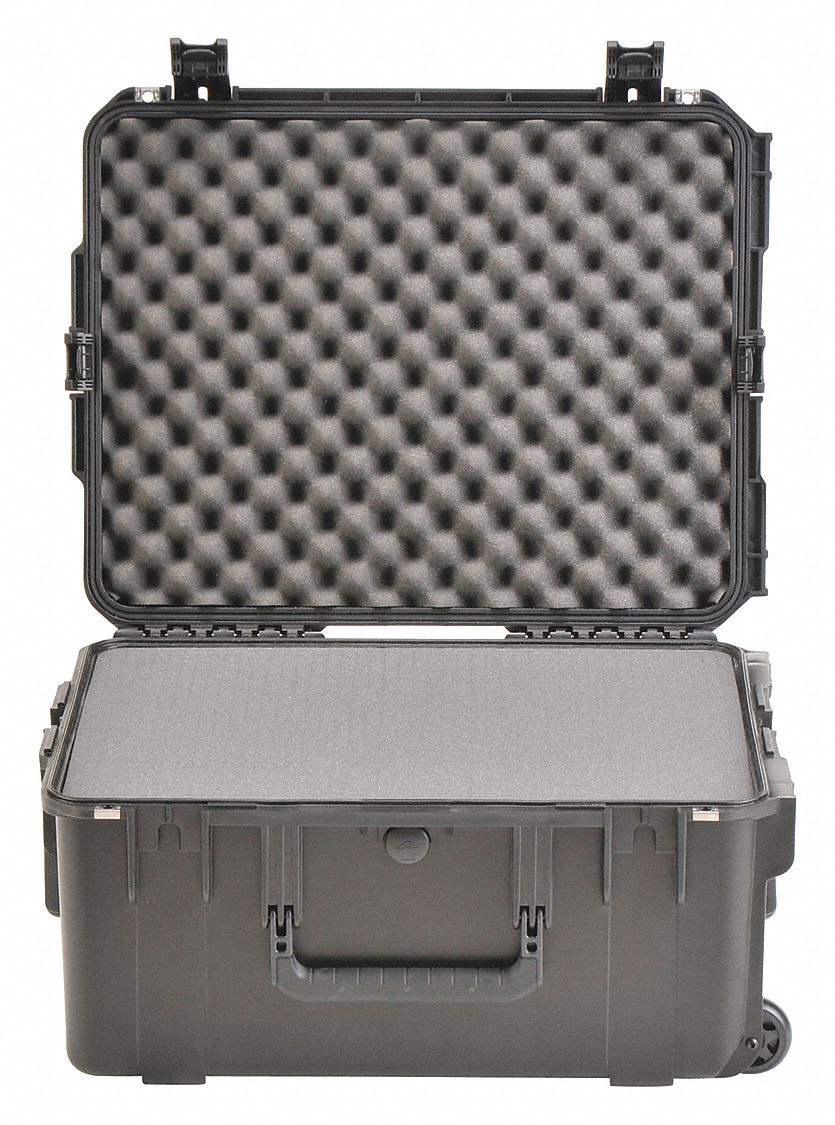 Protective Case: 17 in x 22 in x 10 5/8 in Inside, Pick and Pluck, Black, 2 Wheels, 20 lb Wt