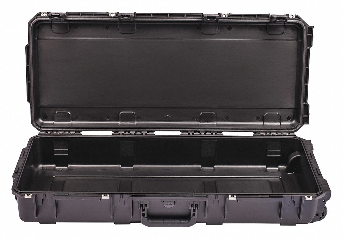 Protective Case: 14 1/2 in x 36 1/2 in x 6 in, No Foam, Black, 2 Wheels, 15 lb Wt