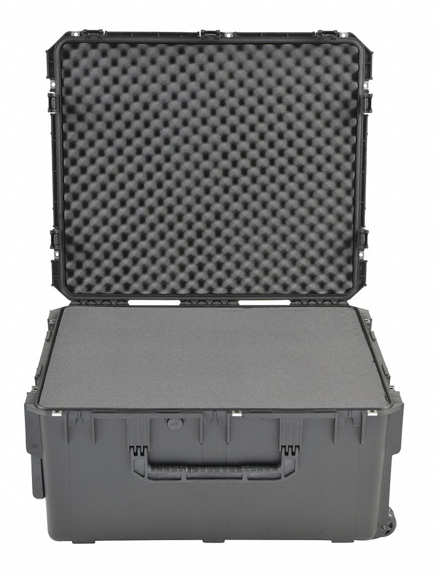 Protective Case: 26 in x 30 3/4 in x 15 1/2 in Inside, Pick and Pluck, Black, 2 Wheels, 40 lb Wt