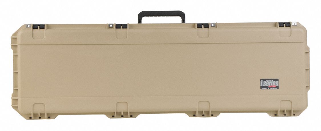 Protective Case: 14 1/2 in x 50 1/2 in x 6 in, No Foam, Beige, 2 Wheels, 19 lb Wt