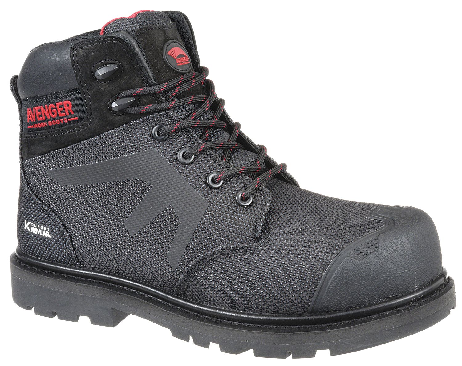 Avenger Safety Footwear 6 In Work Boot 12 Wide Mens Black