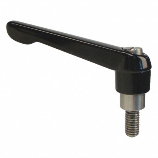 APPROVED VENDOR Adjustable Handle: Teardrop, Zinc Handle, M10 Thread Size,  29.97mm Stud Lg/Tap Dp
