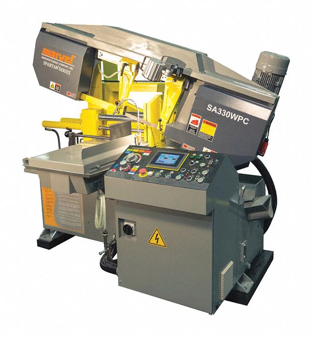 Band Saw: Horizontal, 230V AC, 13 in x 16 in, 95 to 295, 0° to 45° Right, 20.4 A, 3 Phase