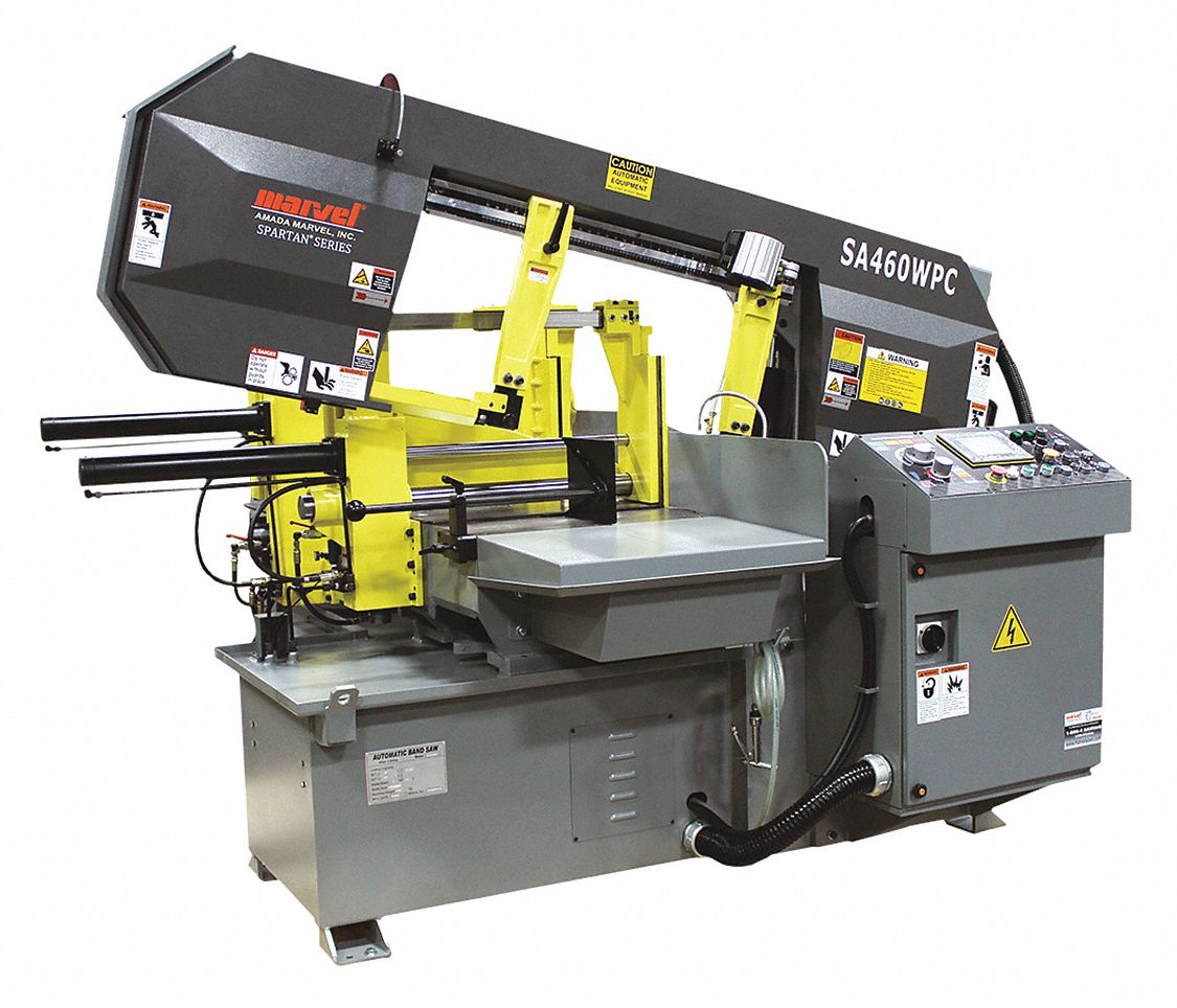 Band Saw: Horizontal, 230V AC, 15 in x 24 in, 65 to 330, 0° to 45° Right, 20.4 A, 3 Phase