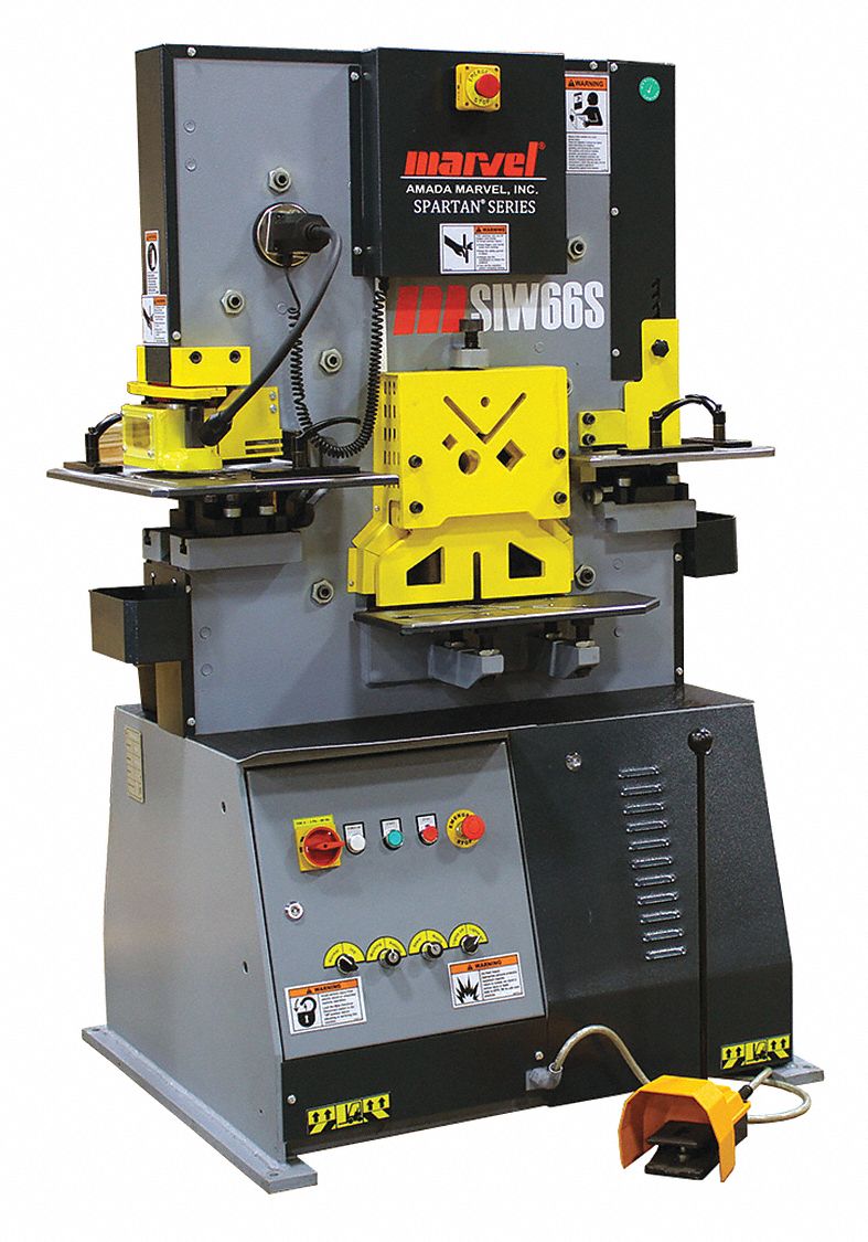 Ironworker: 230V AC /Three-Phase, 5 Stations, 66 Tonf Hydraulic Force, 21 A Current, MSIW66S