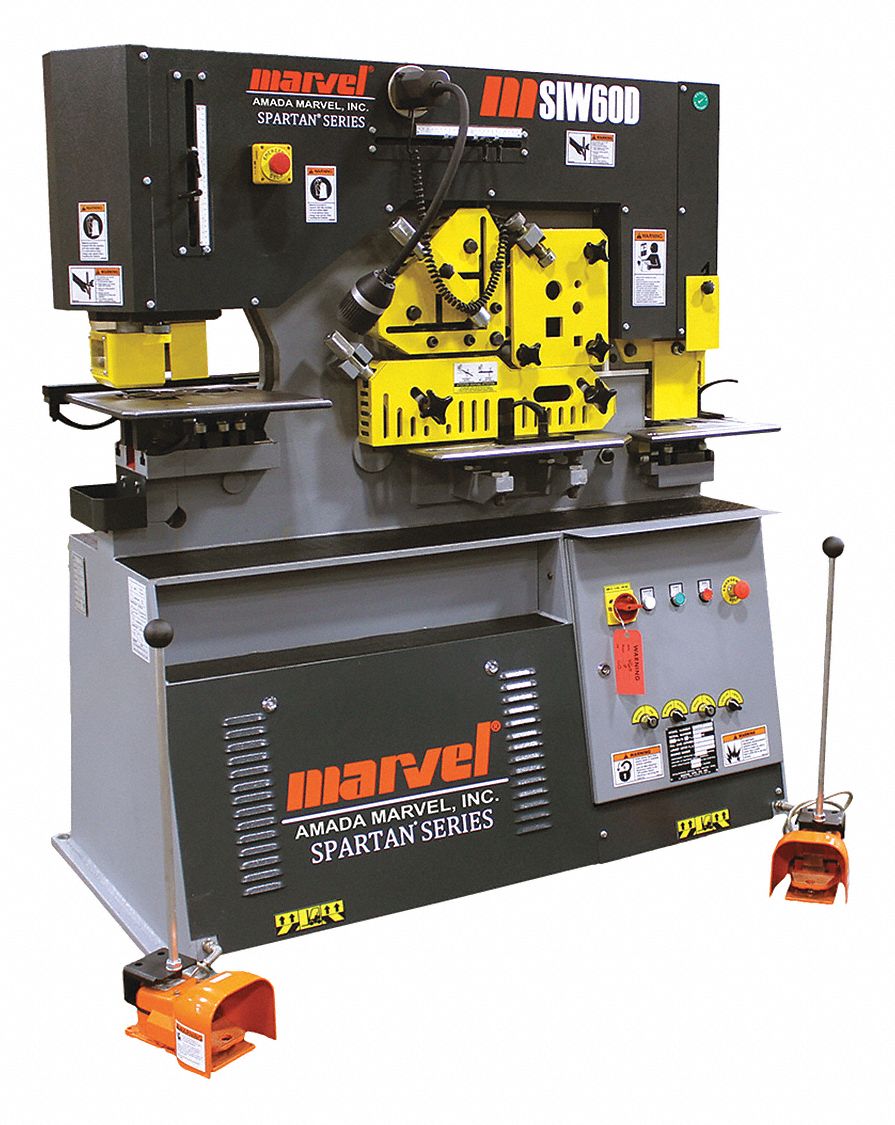Ironworker: 230V AC /Three-Phase, 5 Stations, 60 Tonf Hydraulic Force, 21 A Current, MSIW60D