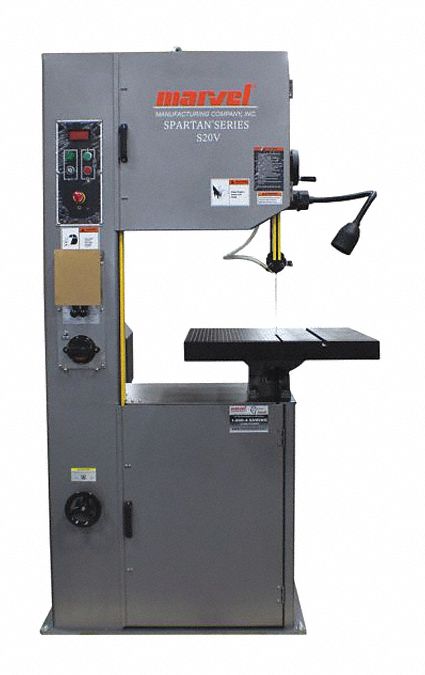 Band Saw: 20 in Throat Dp - Vertical, 50 to 415, 10° Left to 45° Right, 11.8 A, 3 Phase