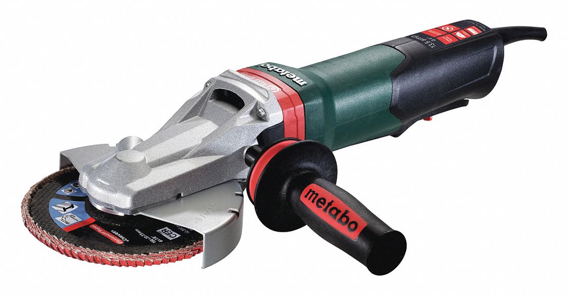 MEULEUSE D'ANGLE, À FIL, 120 V/14 A, 6 PO DIAM, INTERRUPTEUR À PALETTE, ⅝ PO-11, 9 600 TR/MIN, CÂBLE 8 PI, BARILLET